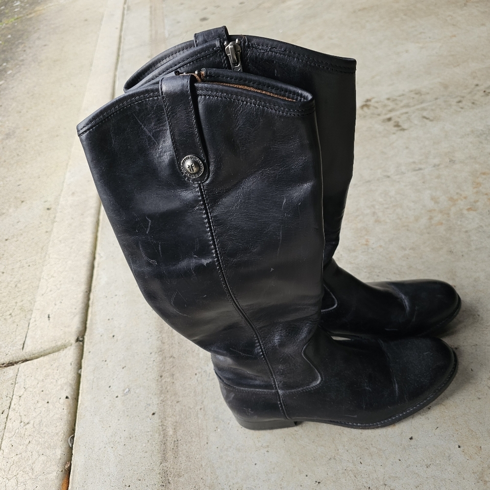 Frye Black Boots Melissa